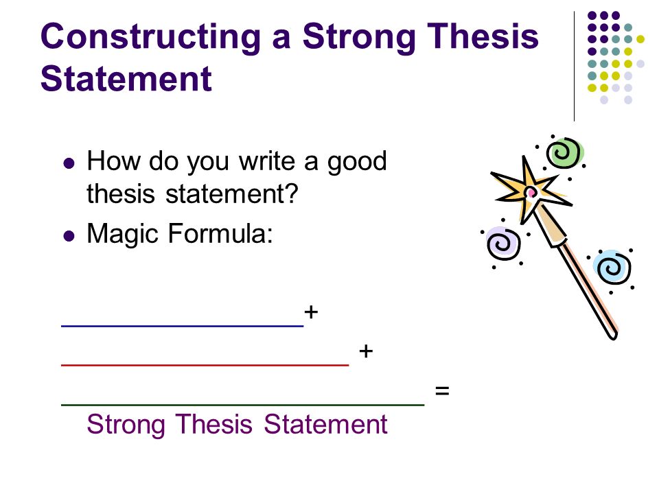 Formula of thesis statement